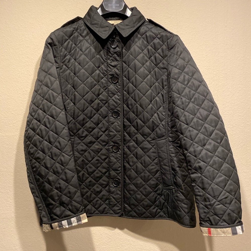 Burberry Brit ‘Ashurst’ XL black quilted puffer